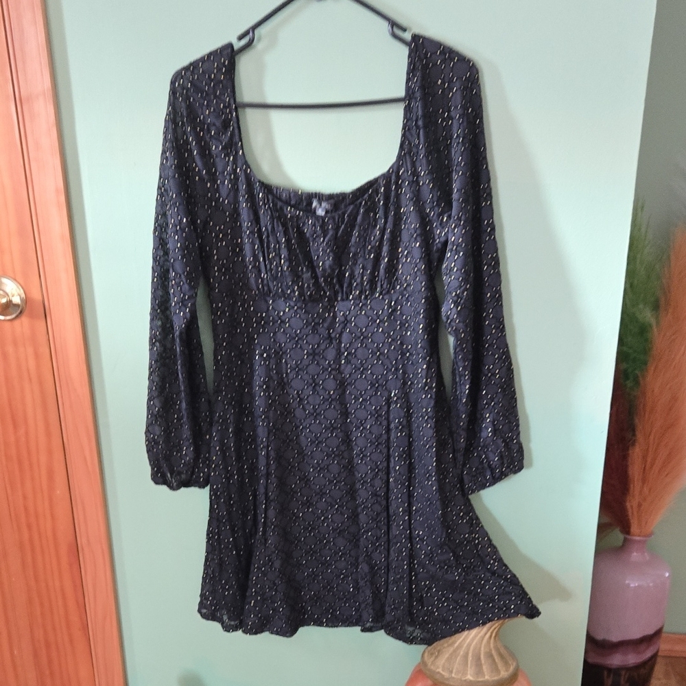 Lily Rose Black and Gold Blouse